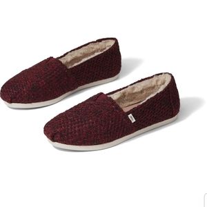 Tom's Red Sweater Shoes Women 6